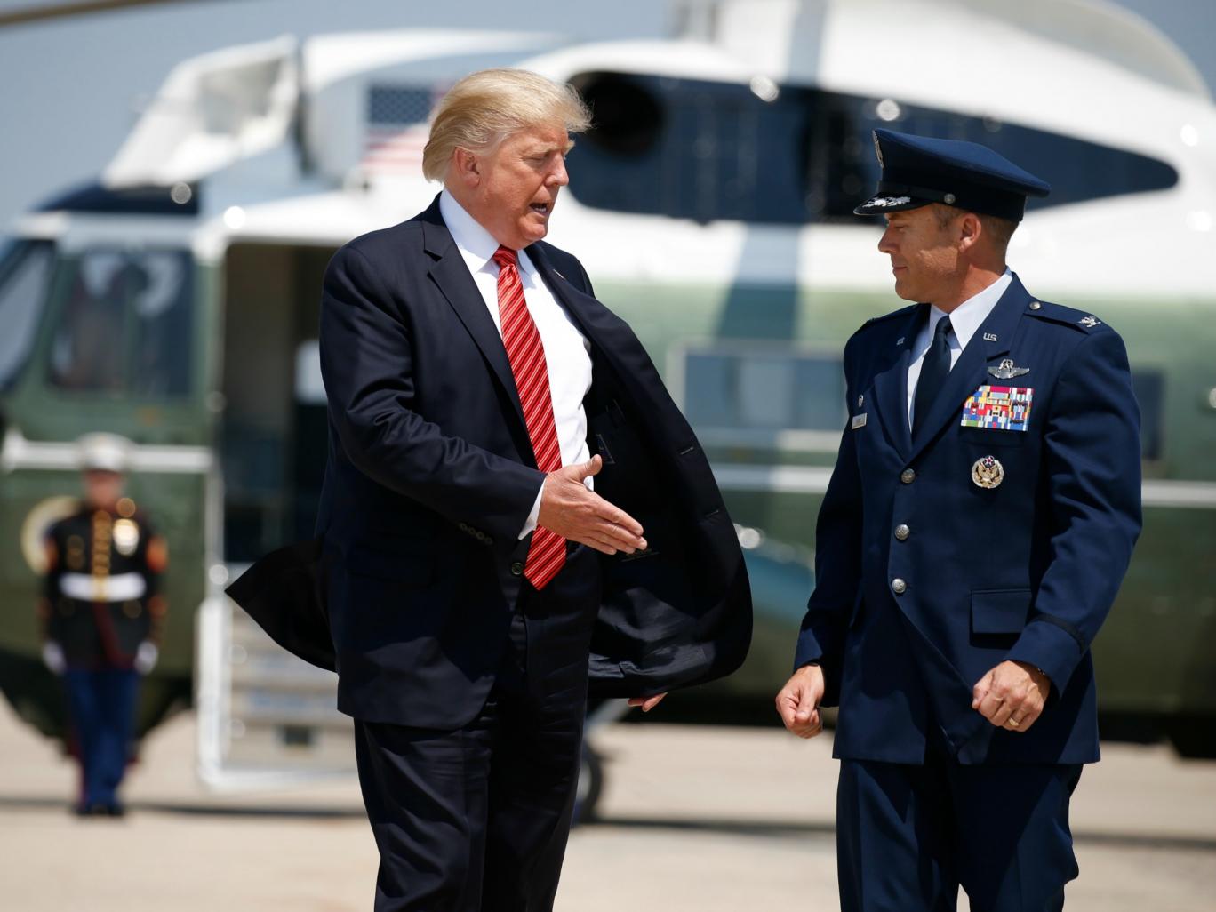 Donald Trump llega a Phoenix para mitín político