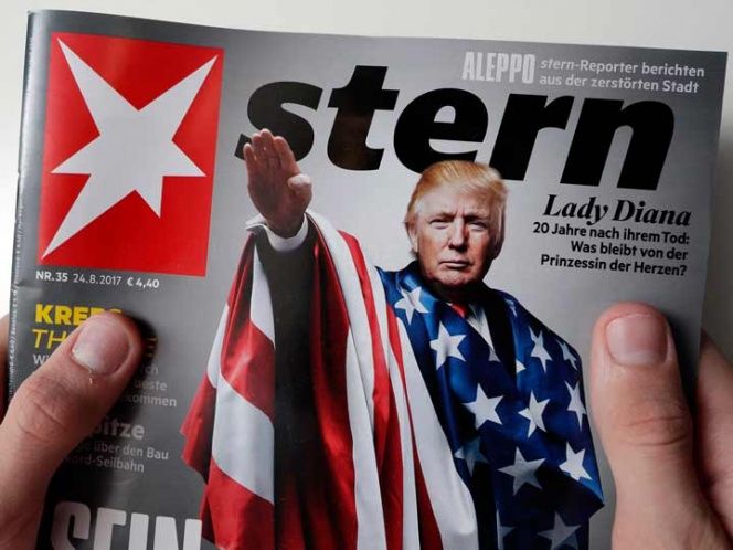 Revista alemana publica imagen de Trump haciendo el saludo nazi - trump-hitler