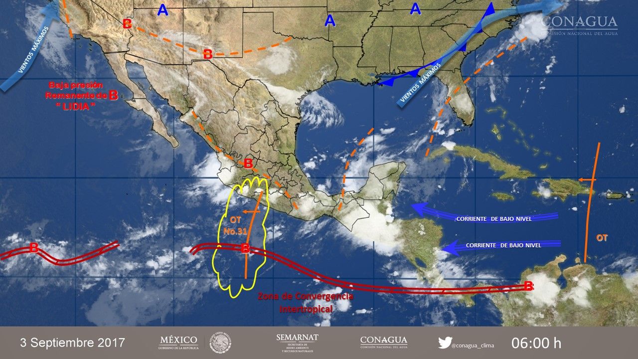 Continuarás las lluvias de distinta intensidad en todo el país - 0309-2