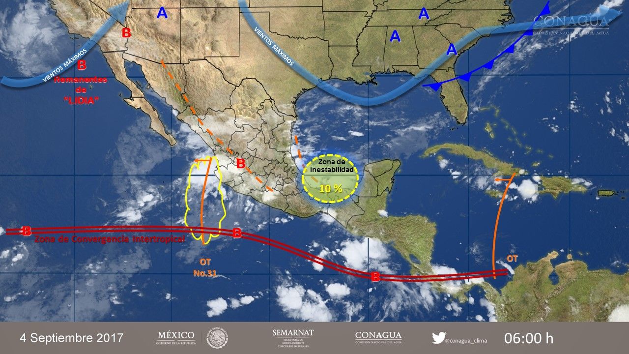 Continuarán las lluvias y tormentas en gran parte del país - 0409-3