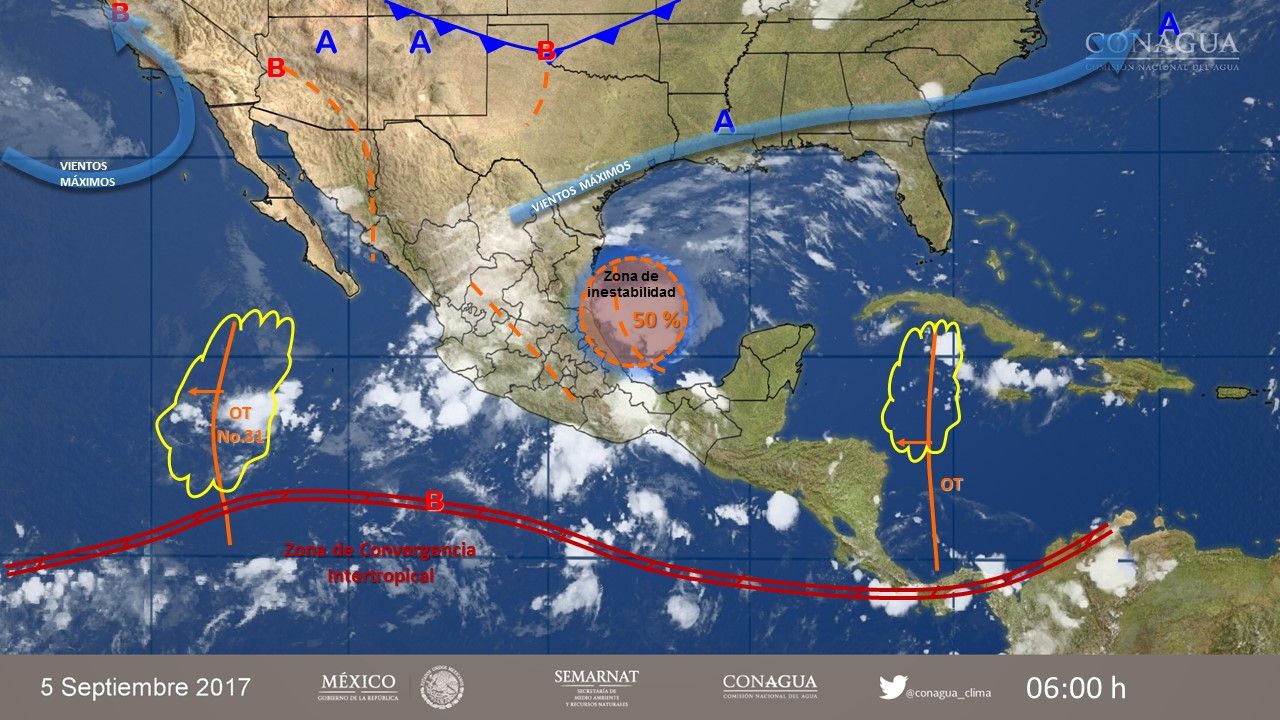 Continuarán las tormentas fuertes en la mayor parte del país - 0509-3