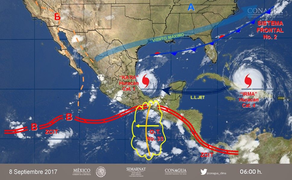 Katia mantendrá las tormentas fuertes en todo el país - 0809-3