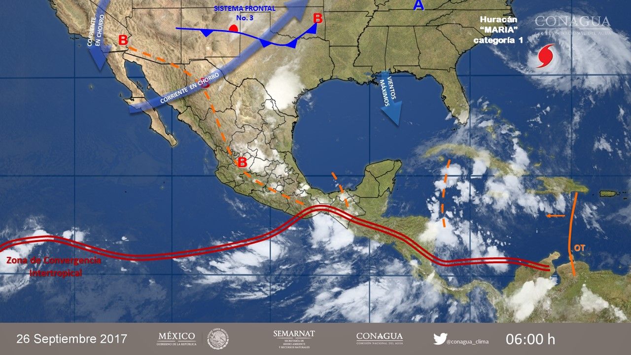 Frente frío 3 provocará lluvias en varios estados del país - 2609