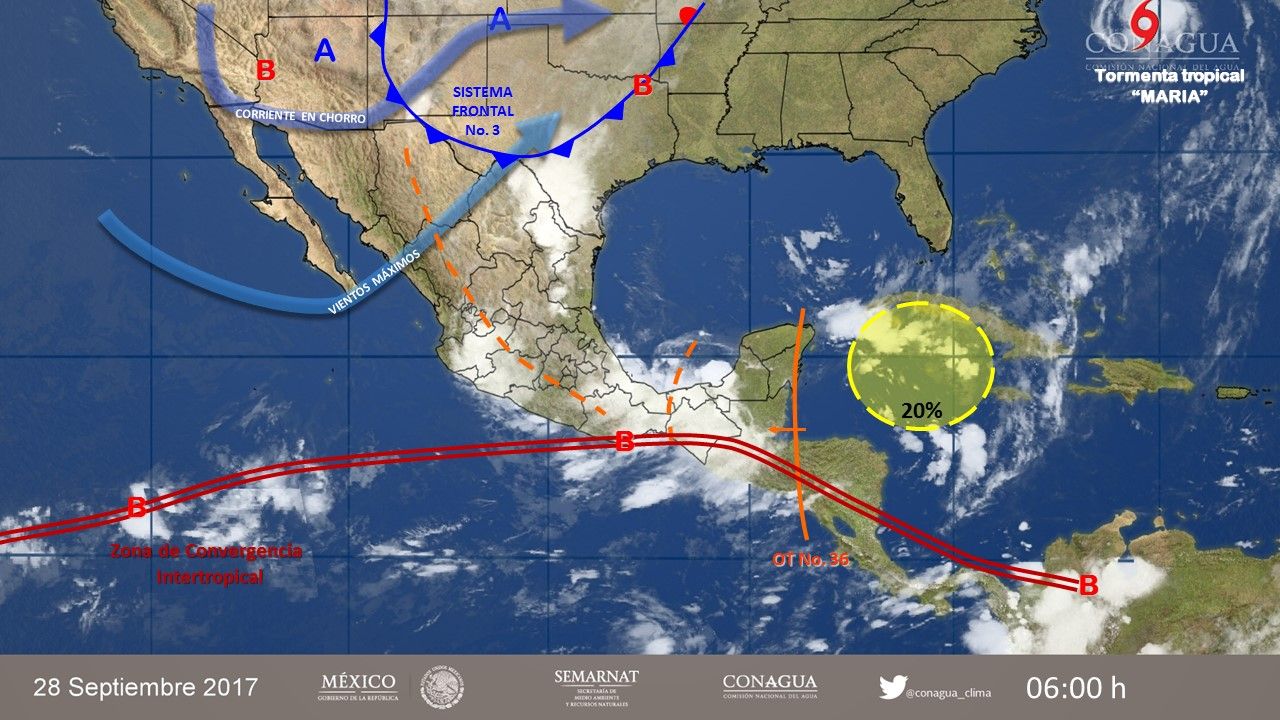 Continuarán las tormentas en gran parte del país - 2809-3