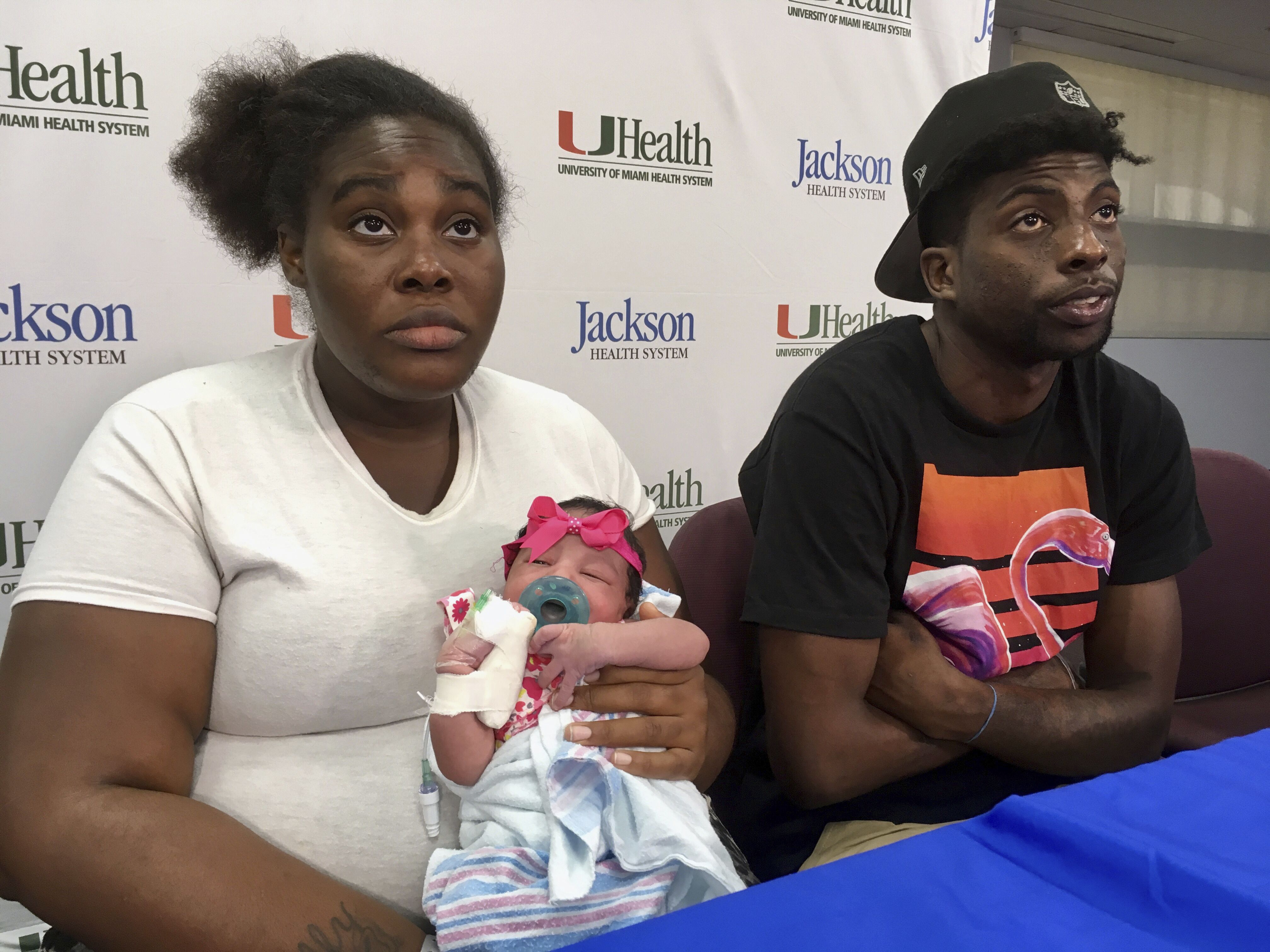 Mujer narra el nacimiento de su bebé durante el paso de Irma en Florida - AP17257094090181