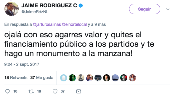 Gobernador de Nuevo León pelea en Twitter con coordinador del PAN en el Congreso local - Captura-de-pantalla-2017-09-02-a-las-1.56.02-p.m.