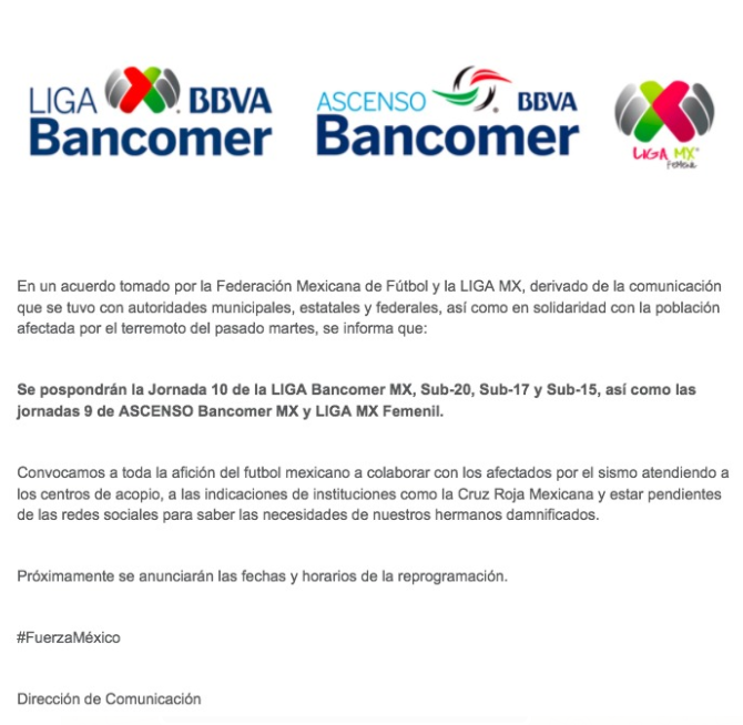 FMF suspende todas las competencias por el sismo - Captura-de-pantalla-2017-09-20-a-las-14.55.17