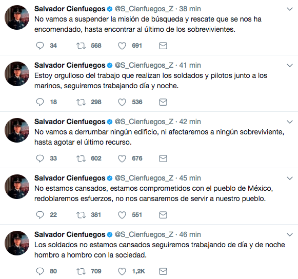 "Los soldados no estamos cansados": secretario de la Defensa Nacional - Captura-de-pantalla-2017-09-21-a-las-5.44.43-p.m.