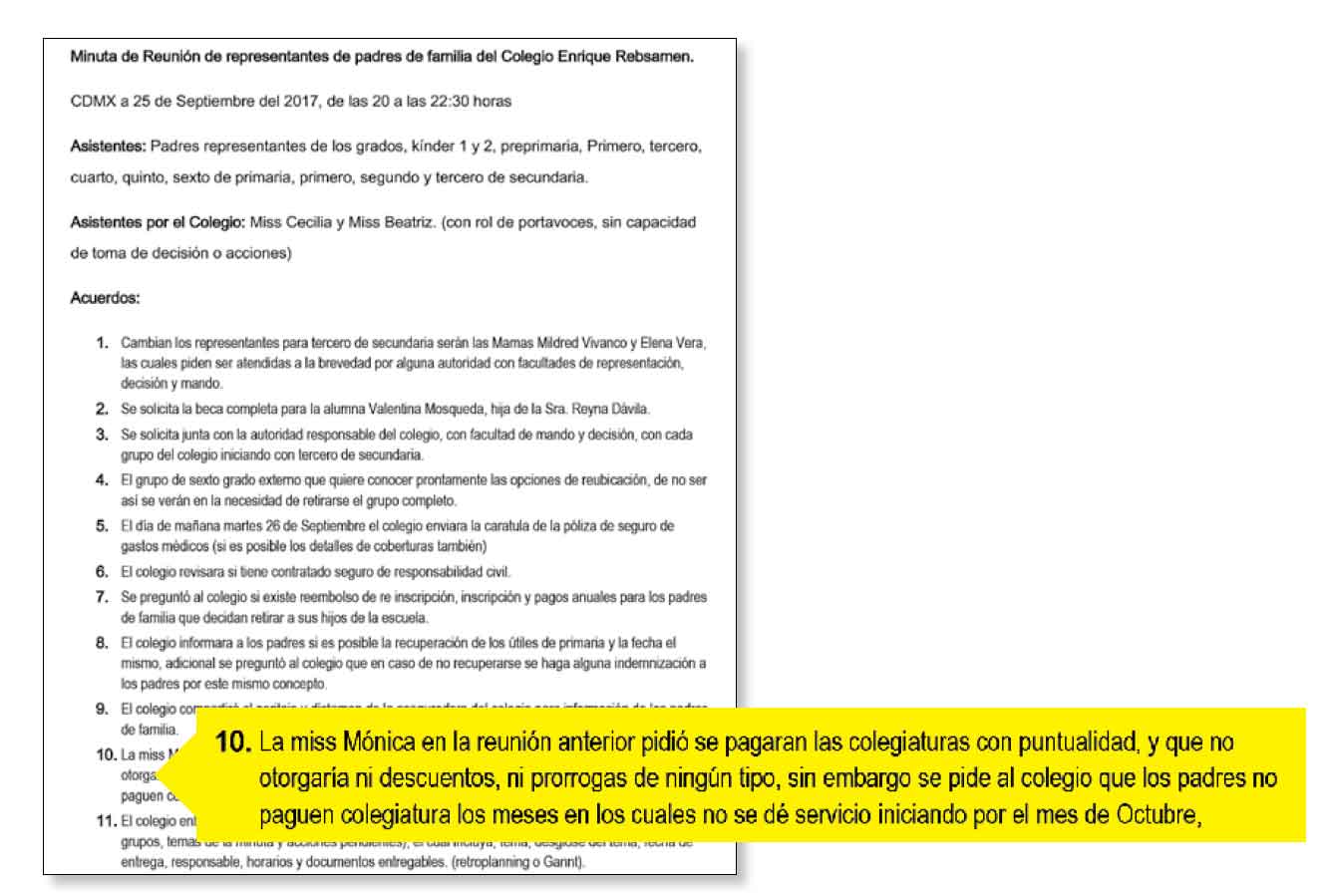 Directora de colegio Rébsamen exige a padres pagar colegiaturas - Colegio-Rébsamen-circularFoto-de-Excélsior