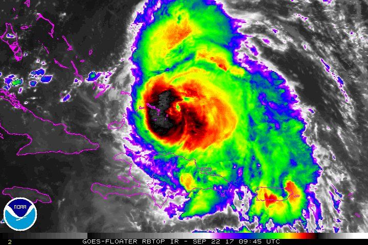 Huracán María estuvo asociado al cambio climático global: Estudio - Huracán-María-Foto-de-NOAA