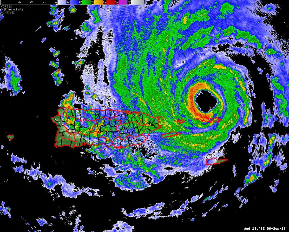 Huracán Irma deja al menos tres muertos en Puerto Rico - Irma-Foto-de-NWS-San-Juan-Puerto-Rico