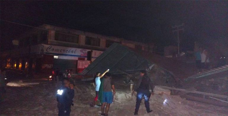 Terremoto provoca derrumbe de edificios en Juchitán - Juchitán-4
