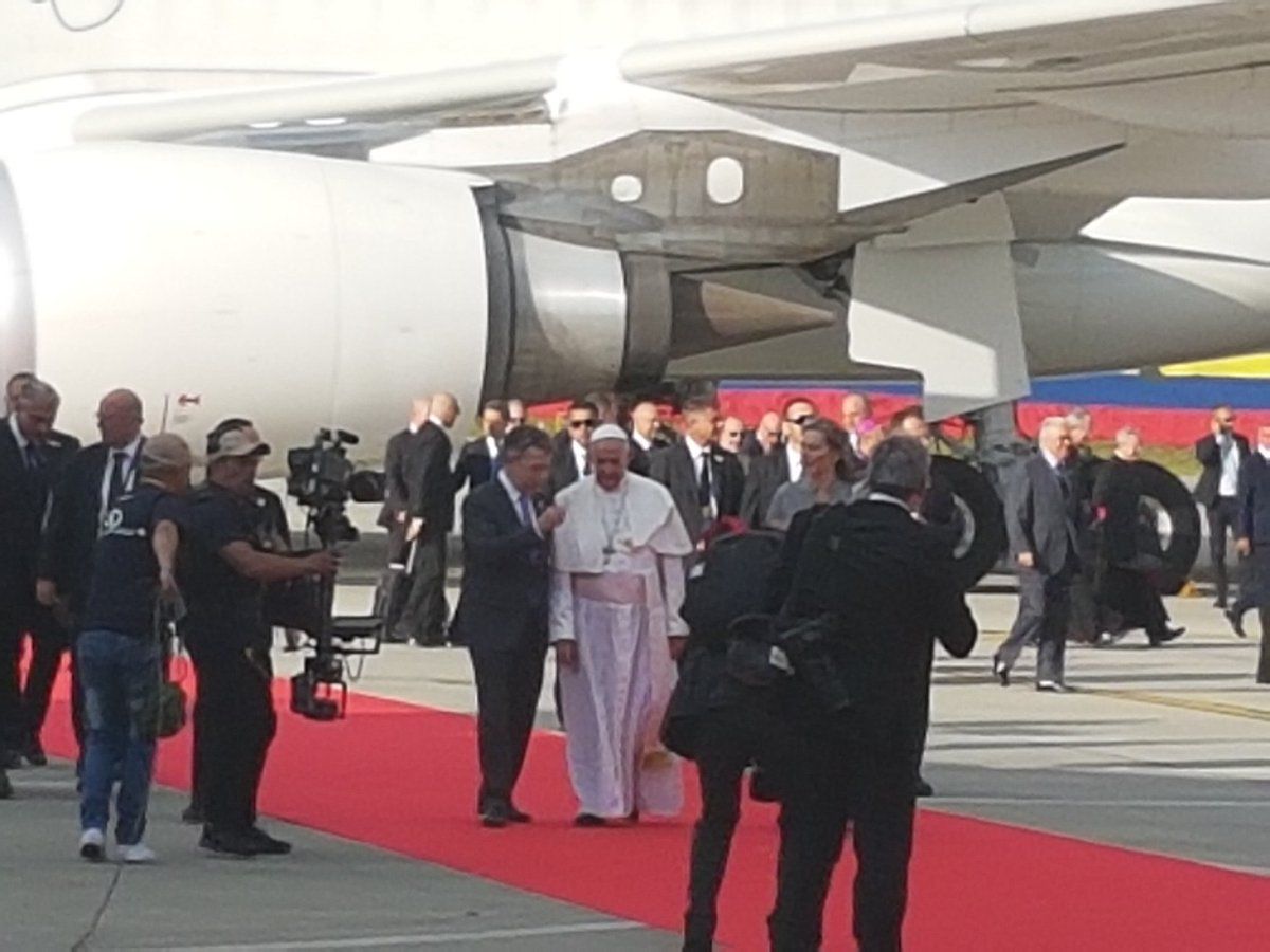 El papa Francisco llega a Colombia - PAPA-FRANCISCO-COLOMBIA-