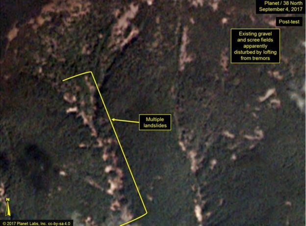 Fotos satelitales muestran deslaves tras prueba nuclear de Corea del Norte - Pruebas-Nucleares-Corea-Foto-de-38-North-3