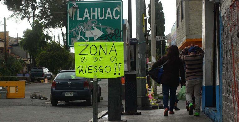 Tláhuac presenta hundimientos tras el sismo