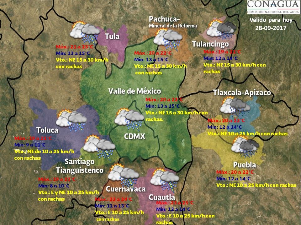 Tormentas intensas afectaran gran parte del país - VDM-2909