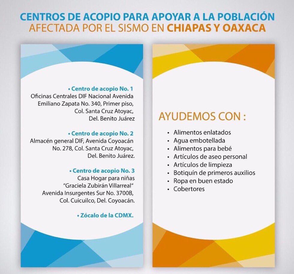 Centros de acopio en la Ciudad de México para apoyar a Oaxaca y Chiapas - WhatsApp-Image-2017-09-11-at-11.27.10-AM