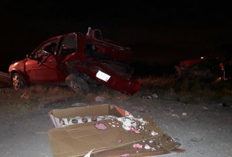 Volcadura en Nuevo León deja tres heridos