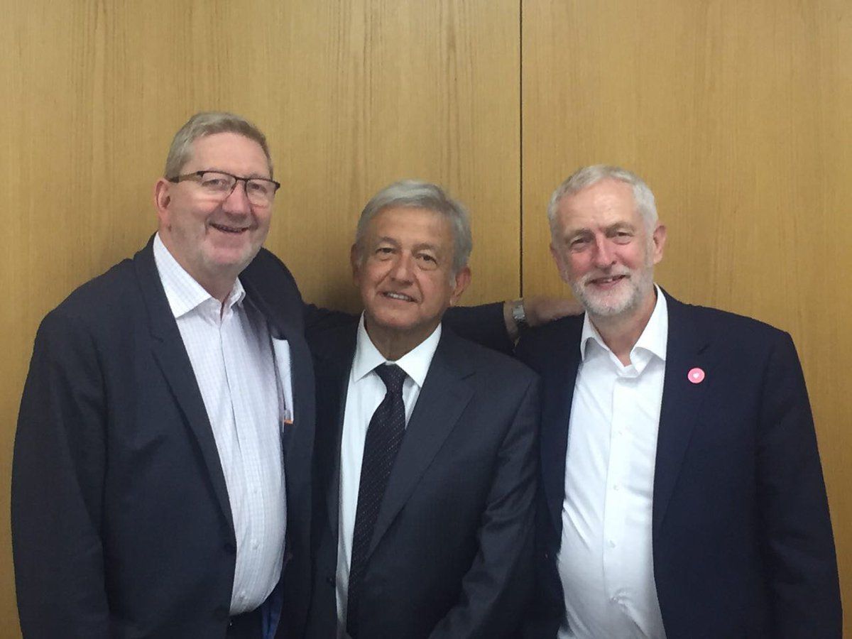 AMLO se reúne con sindicalistas británicos