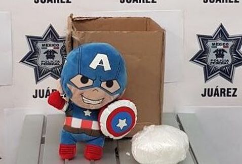 Encuentran droga en peluche de Capitán América en Chihuahua