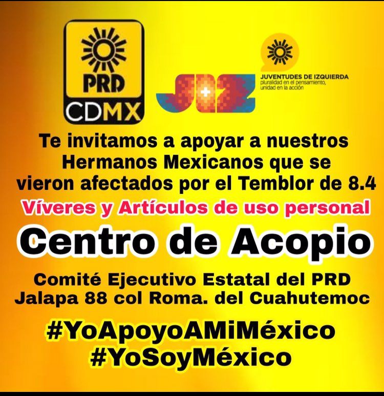 Centros de acopio en la Ciudad de México para apoyar a Oaxaca y Chiapas - centro-de-acopio-1