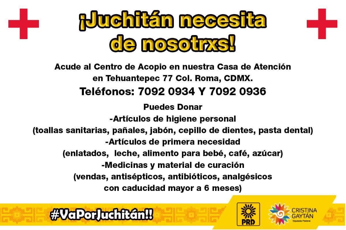 Centros de acopio en la Ciudad de México para apoyar a Oaxaca y Chiapas - centro-de-acopios