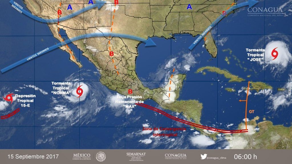 Max y Norma provocarán lluvias en la mayor parte del país - clima-15-sept-1024x576