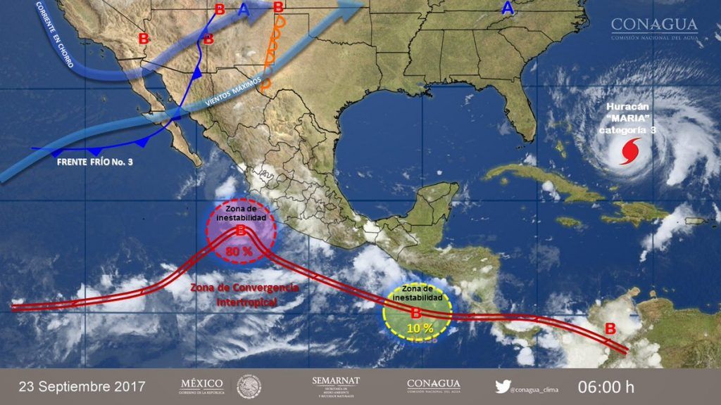 Pronostican lluvias en algunos estados del país - clima-23-sept-1024x576