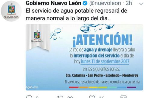 Desmienten cortes de agua en Nuevo León - corte-agua-nuevo-leon