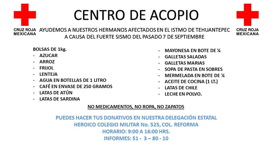 Cruz Roja recolecta 236 mil toneladas de ayuda para damnificados de Oaxaca - cruz-roja-4