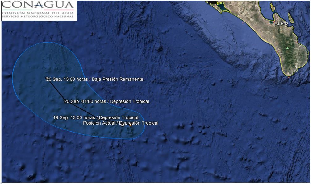 Norma se debilita a depresión tropical - depresion-tropical-norma-trayectoria