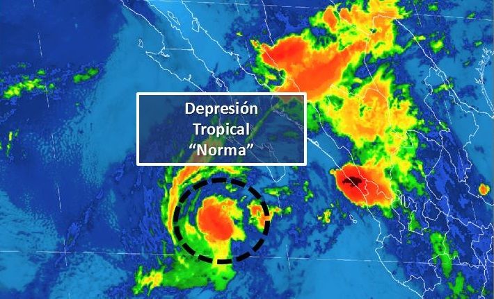 Norma se debilita a depresión tropical