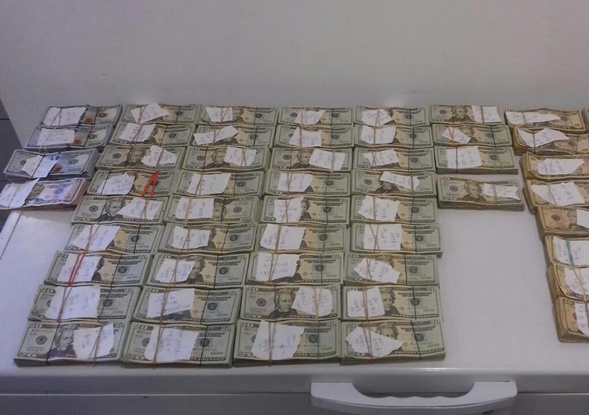 Aseguran más de 1 mdp y 2 mdd en Nuevo Laredo