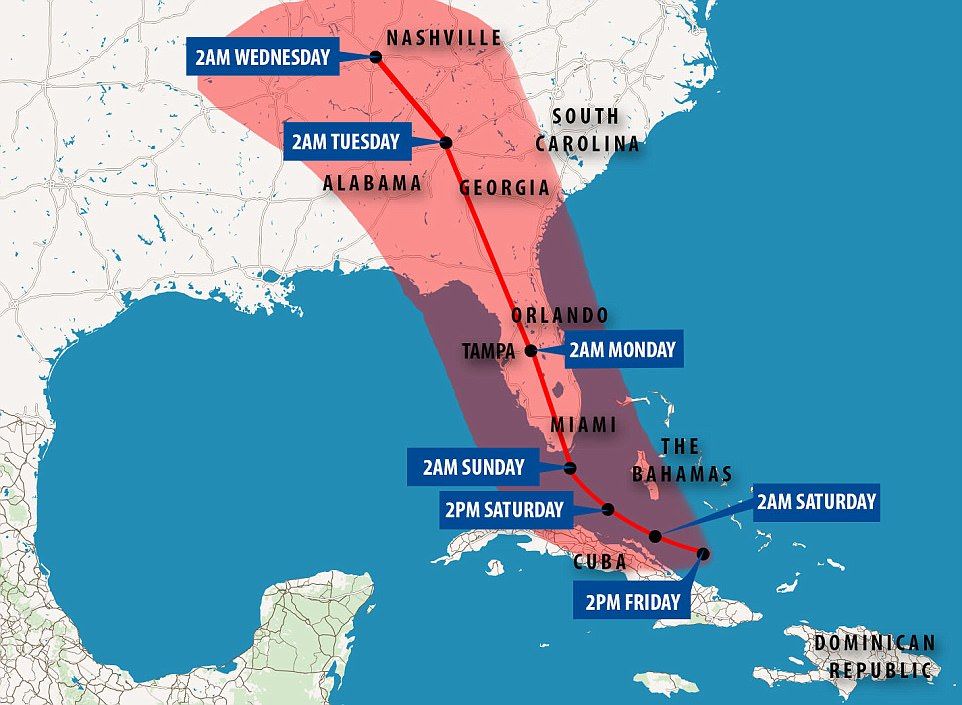 Irma es la tormenta más catastrófica que el estado haya visto: gobernador de Florida - evacuacion-florida-trayectoria