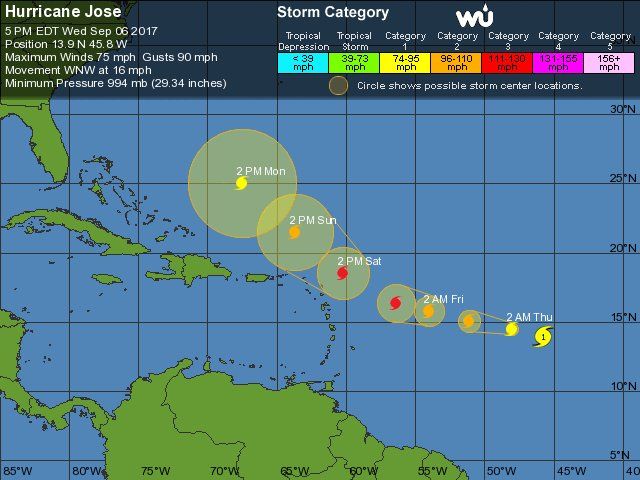 José se convierte en huracán - huracán-josé