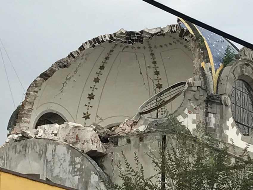 Sismo dejó más de 400 templos y conventos dañados en Puebla