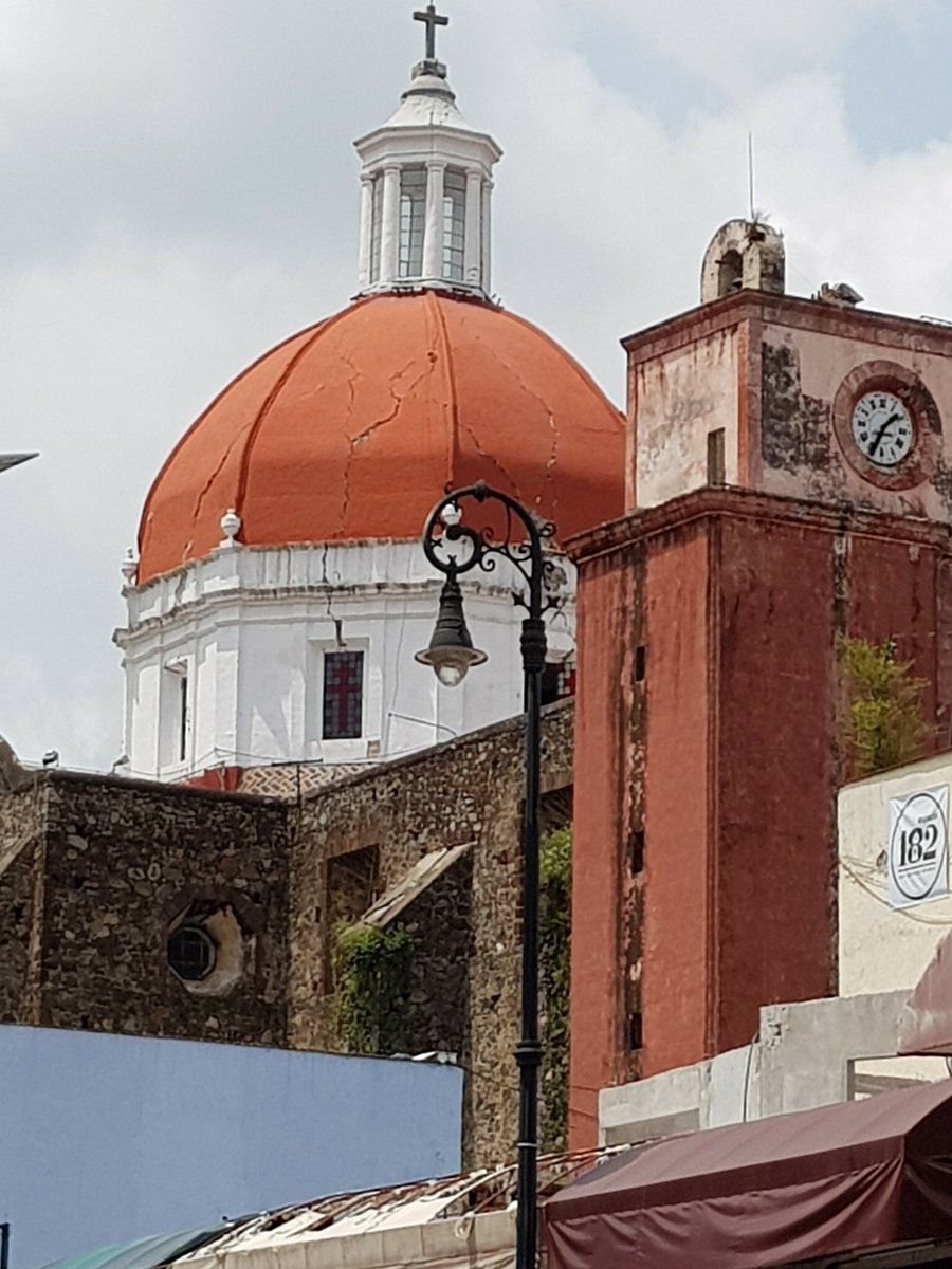 Fuertes daños en Morelos tras impacto de sismo - iglesia-cuernavaca