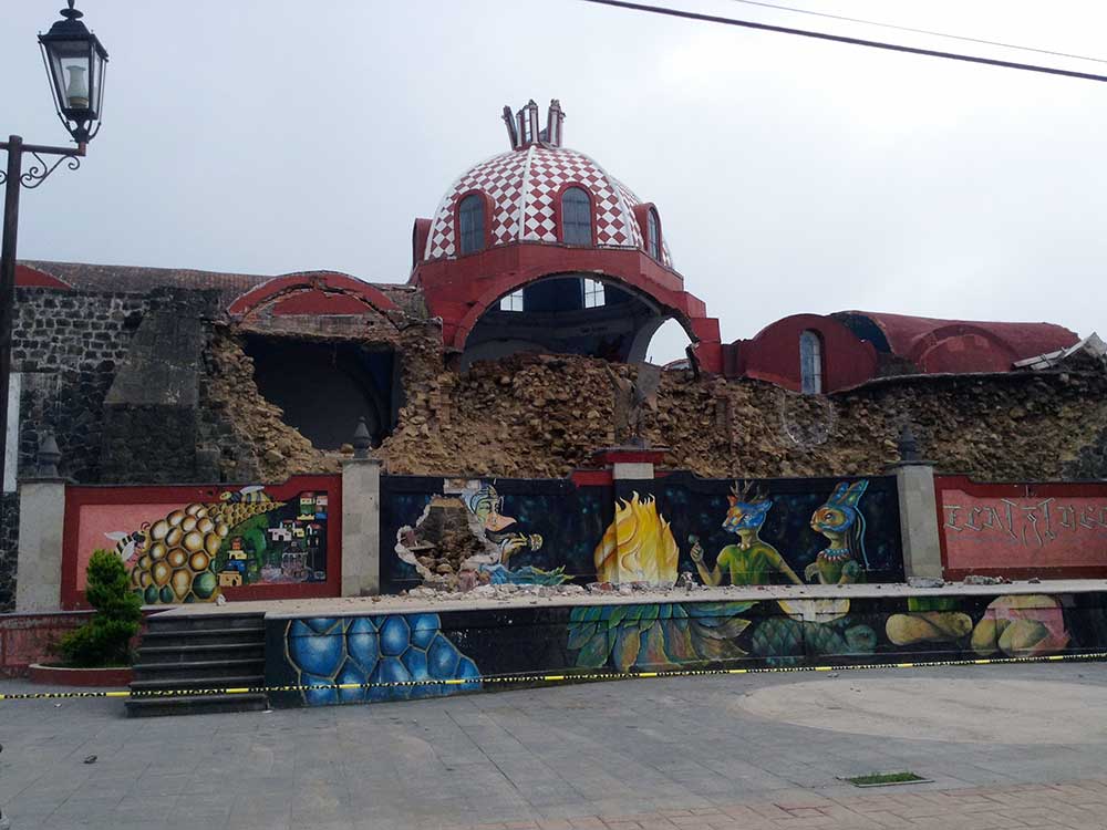 Sismo dañó 136 iglesias en el Estado de México