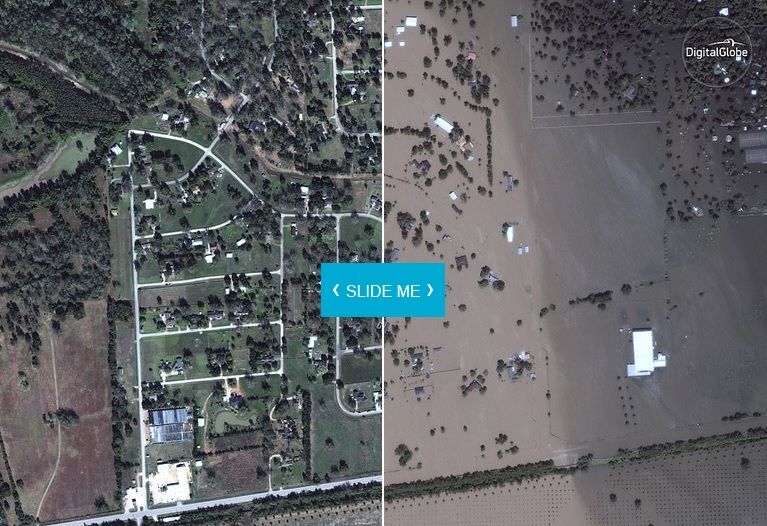 Revelan imágenes satelitales de Texas tras el paso de Harvey - inundaciones-texas