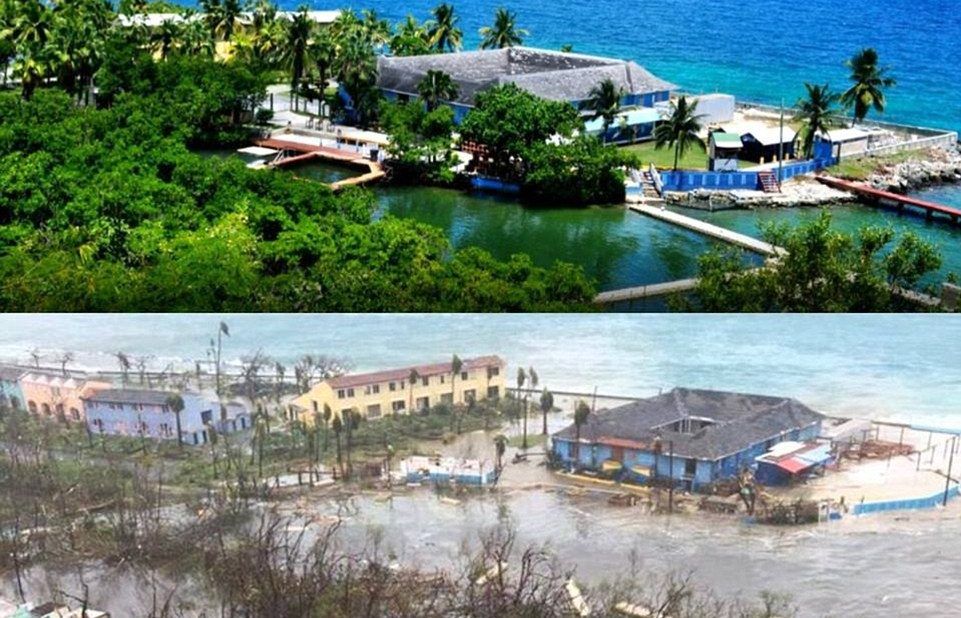 #Fotos Antes y después del azote del huracán Irma en el Caribe