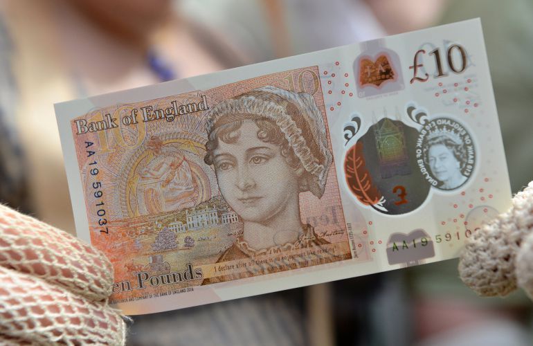 Reino Unido lanza billete con el rostro de Jane Austen