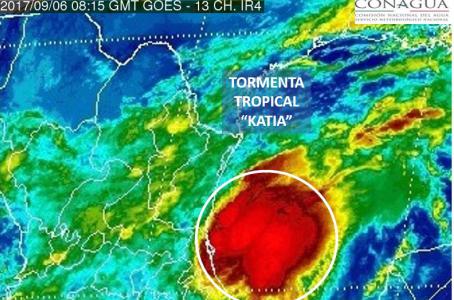 Katia podría transformarse en huracán antes de tocar tierra - katia