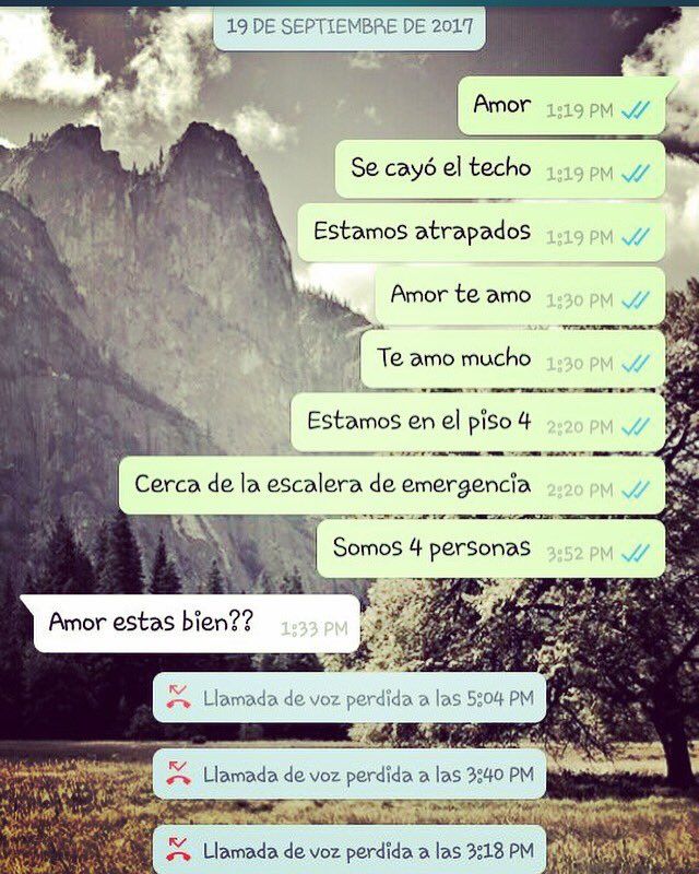 Hombre atrapado entre escombros se toma selfie para pedir ayuda - mensajes