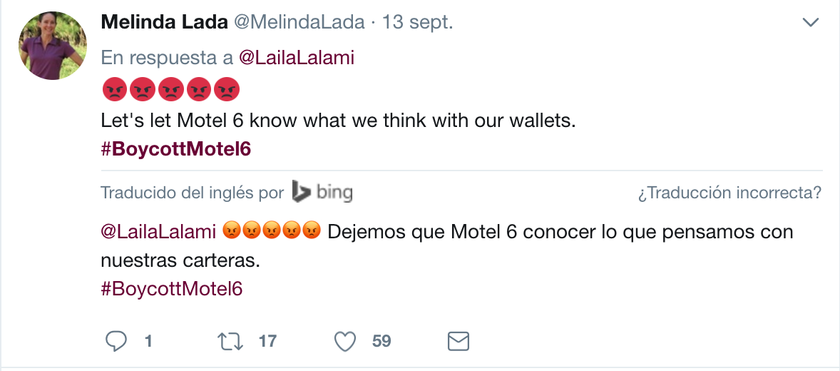 Hotel de Arizona denunciaba a clientes indocumentados a migración - motel-twitter