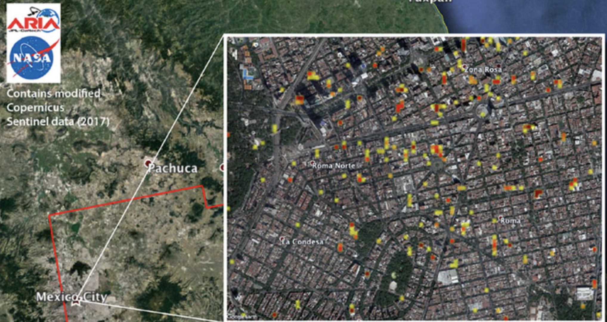 NASA difunde mapa satelital de la CDMX tras sismo