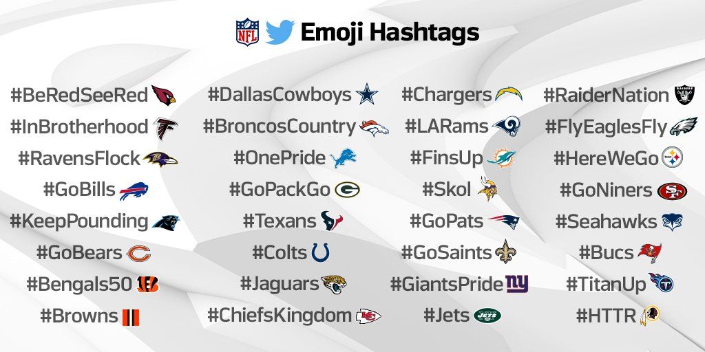Llegan los emojis de la NFL a Twitter - nfl-hashtags