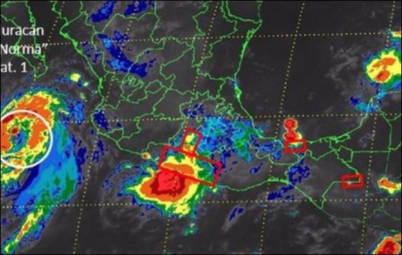 Norma provoca lluvias, vientos y oleaje en BCS - norma