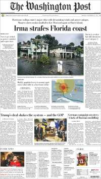 Sismo y huracán Irma en primeras planas del lunes - portadas-11-sept-wp