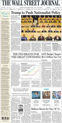 Uber, Cabify, TLC y Trump en primeras planas - portadas-19-sept-twsj