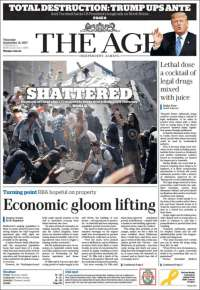 Sismo vuelva a acaparar las primeras planas de México y el mundo - portadas-21-sept-the-age